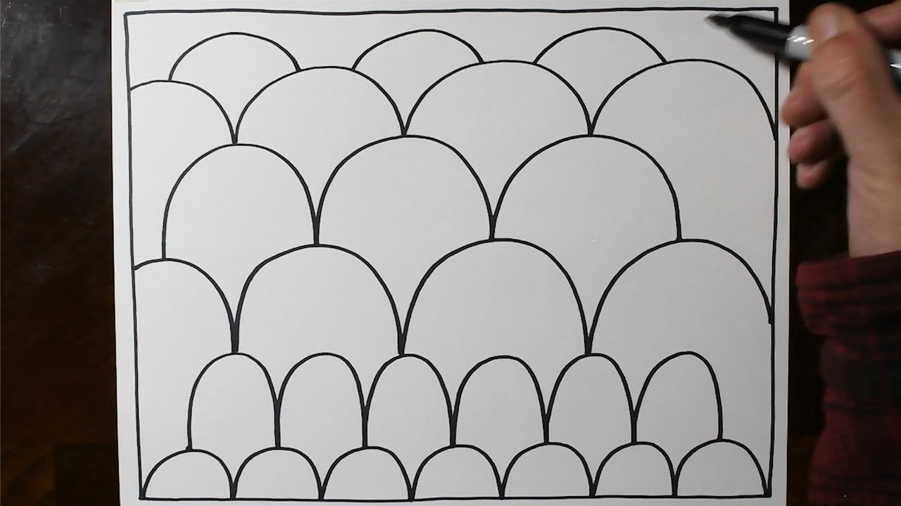 How to Draw Easy Zentangle Patterns for Beginners | Satisfying & Relaxing Zendoodle Drawing