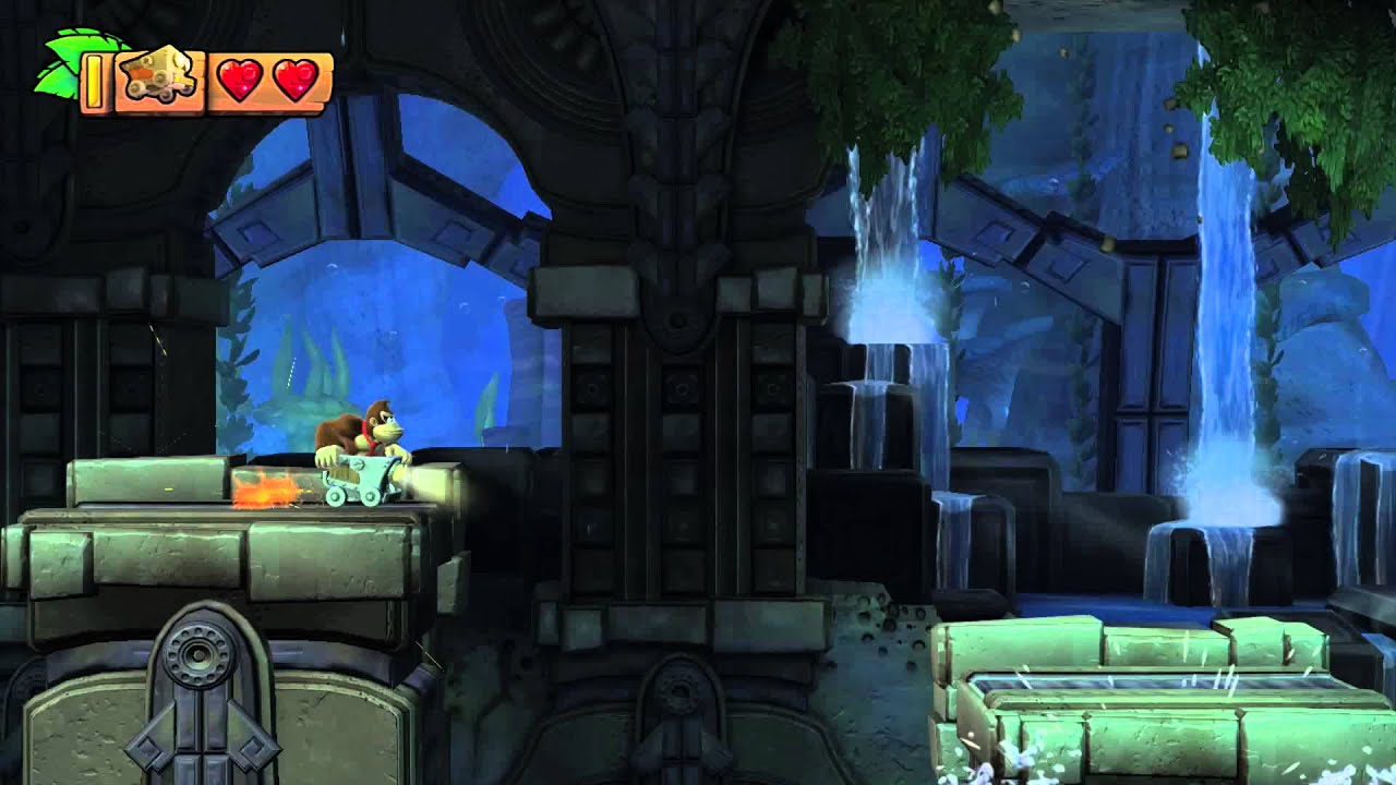 Donkey Kong Country: TF. Raíles hostiles 4-2 - Gameplay - 100% puzzles y letras
