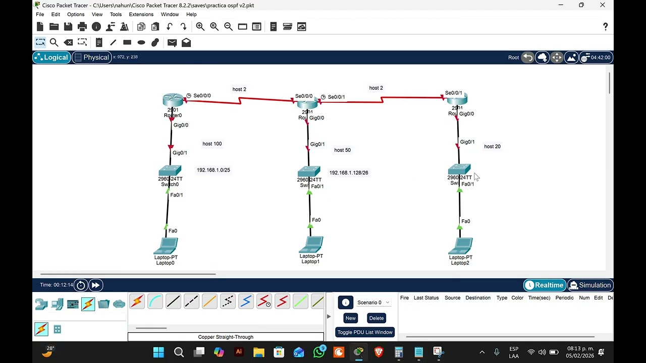 etiquetado con host ipv4 cisco Packet Tracer parte 1