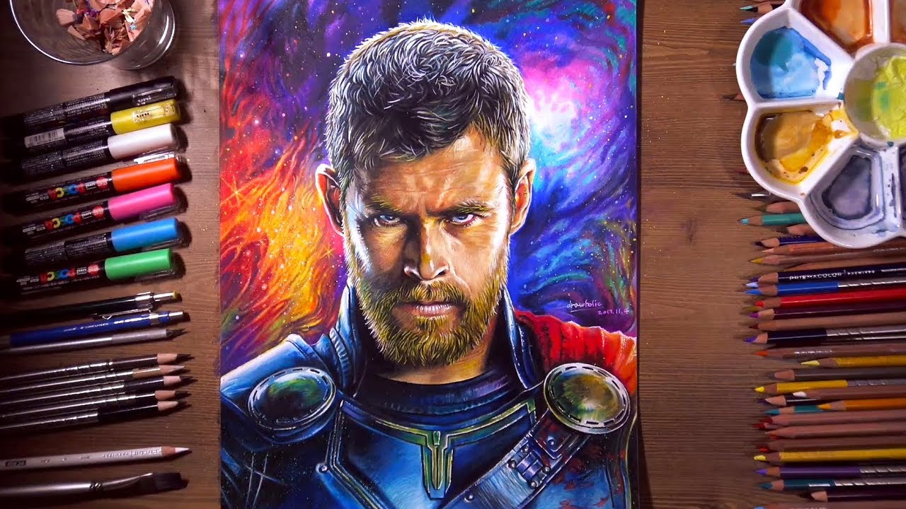 Drawing Thor (Thor: Ragnarok, Chris Hemsworth) | drawholic
