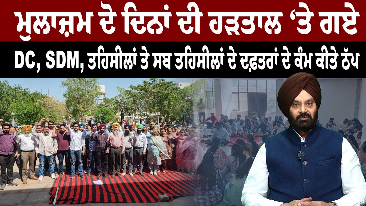 ਮੁਲਾਜ਼ਮ ਦੋ ਦਿਨਾਂ ਦੀ ਹੜਤਾਲ ‘ਤੇ ਗਏ