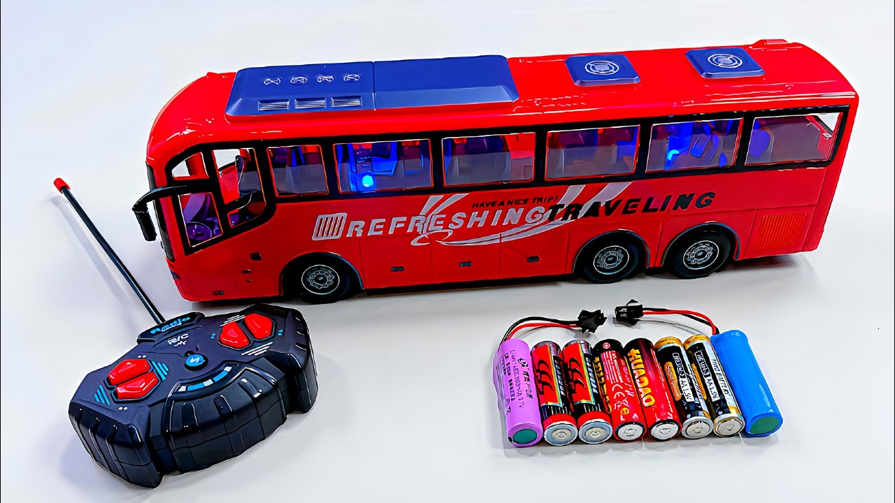 Unboxing RC Cartoon Car,remote control RC city bus, Ev Transforming cartoon car,Ev Spray robot dog