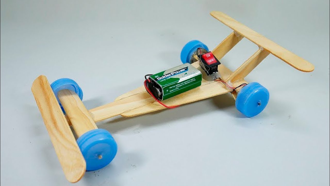 How to make F1 Car from DC motor​ - Amazing F1 Car and easy to make at home