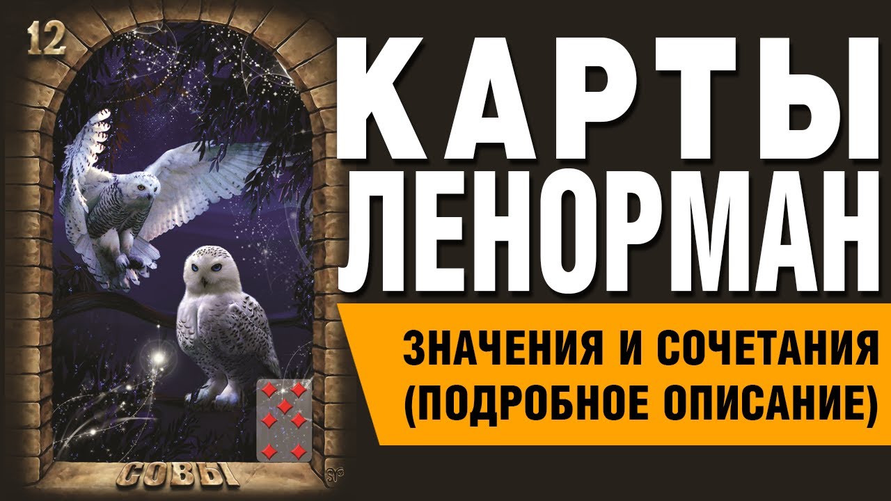 Карты Ленорман. Карта Совы/Птицы (12). Значения и сочетания карт.