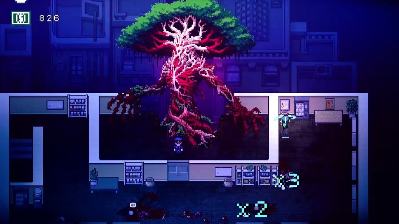 Tackle for Loss - Hotline Miami with American Football rules and Demonic Trees