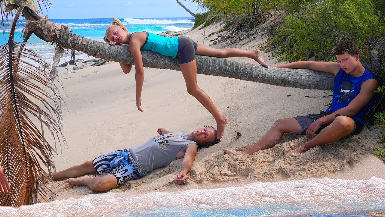 Desafie 24 horas na ilha com toda a família Ninja Kidz 😍| Divertida história engraçada