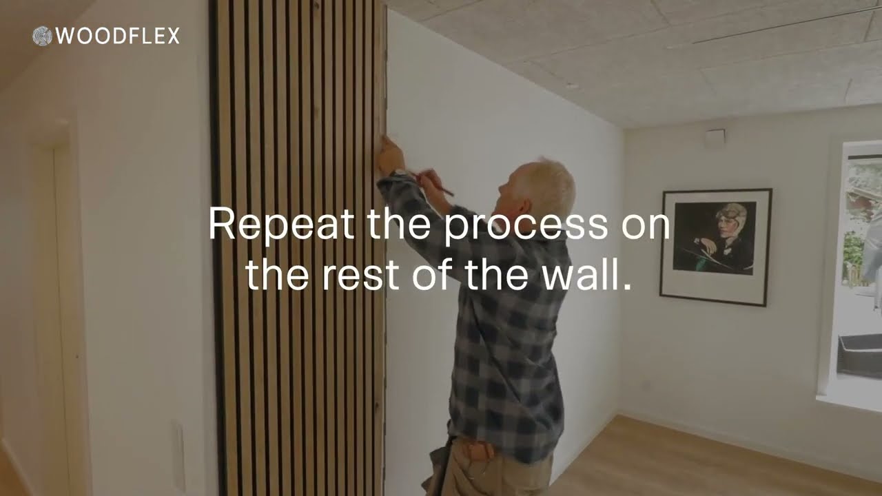 WOODFLEX Flexible Acoustic Wood Slat Wall Panels - Installation Using Glue