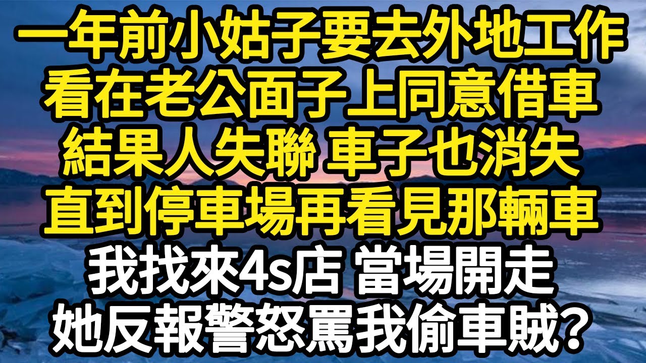 一年前小姑子要去外地工作，看在老公面子上同意借車，結果人失聯 車子也消失，直到停車場再看見那輛車，我找來4s店 當場開走，她反報警怒罵我偷車賊？#故事#悬疑#人性#刑事#人生故事#生活哲學#為人哲學