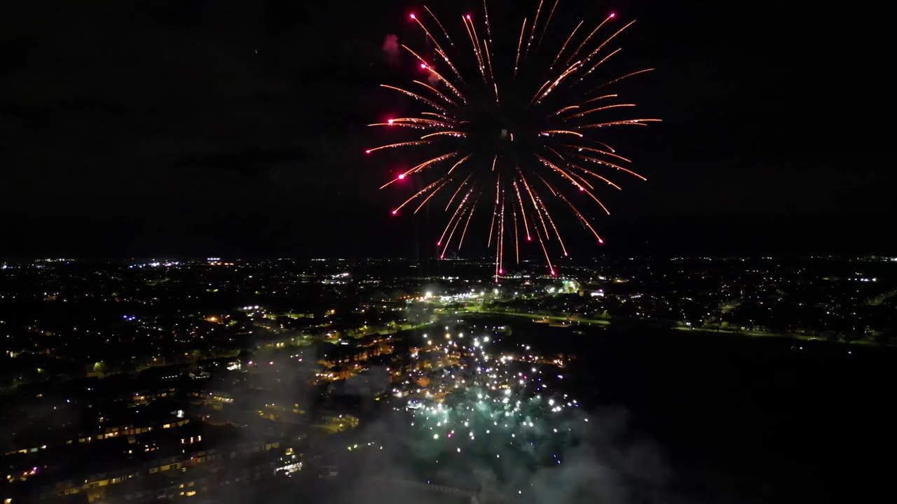 Tynemouth Cricket Club Fireworks Display 2023 #drone #aerialview