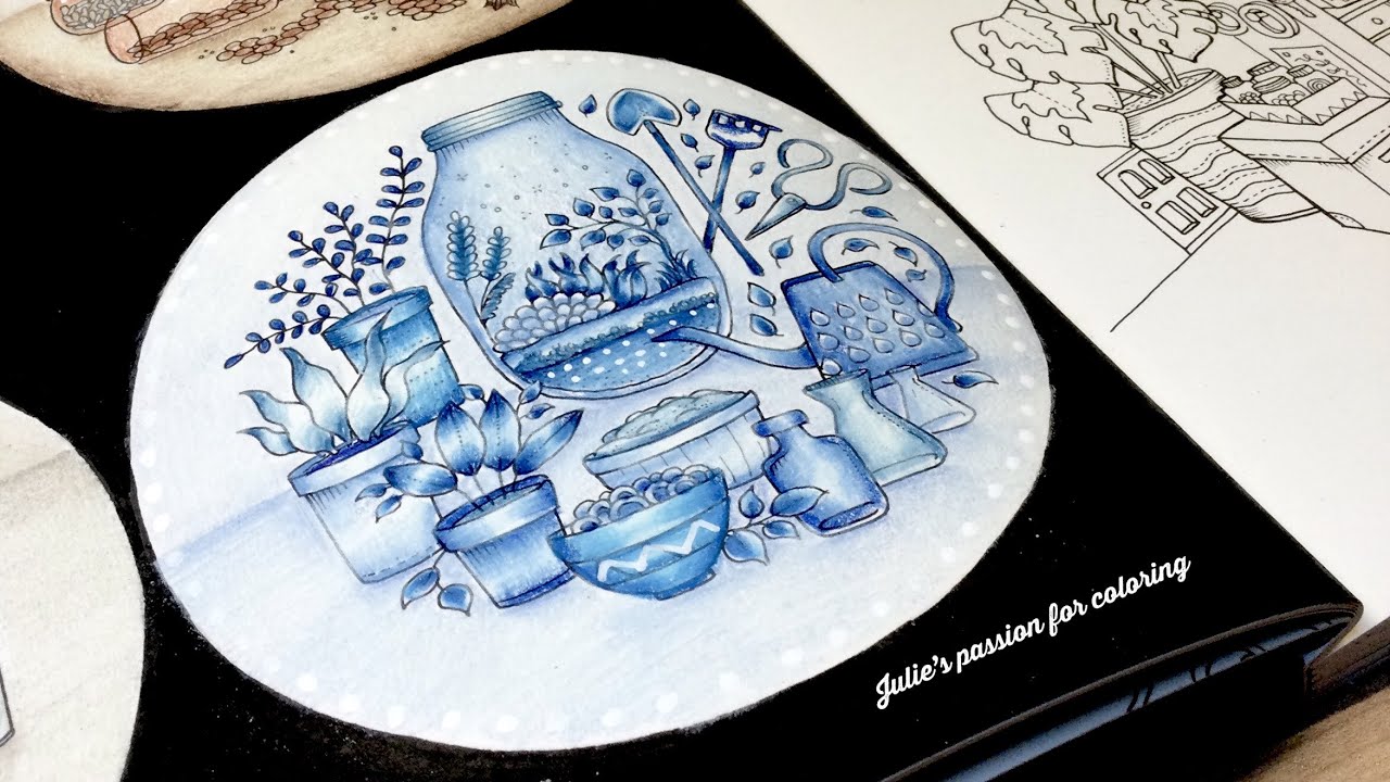 ROOMS OF WONDER by Johanna Basford - prismacolor pencils - color along