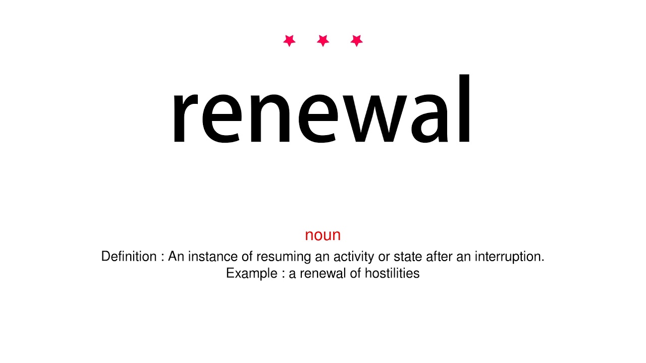How to pronounce renewal - Vocab Today
