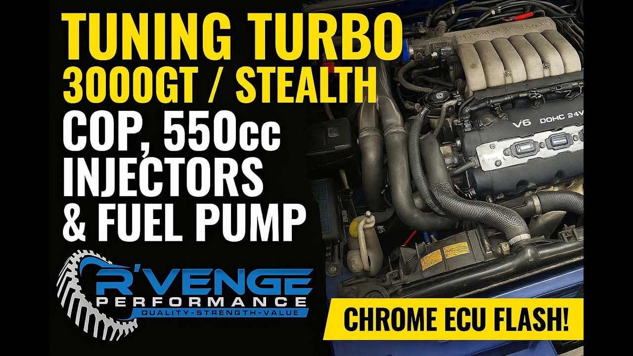 3000GT VR4 / Stealth R'VENGE Coil On Plug Ignition 550cc Injectors & Fuel Pump Chrome ECU Flash Tune