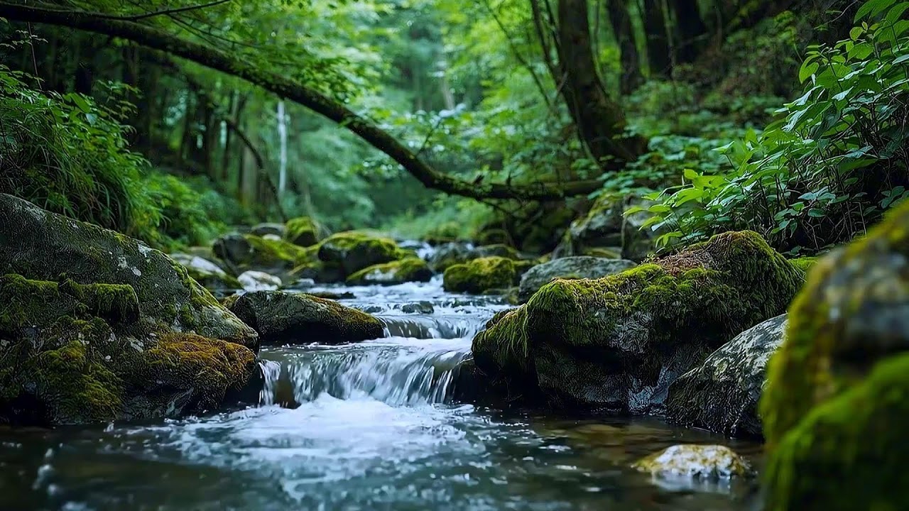 Peaceful Forest Stream & Birds for Deep Sleep, Calm Mind, Relaxation and Recovery