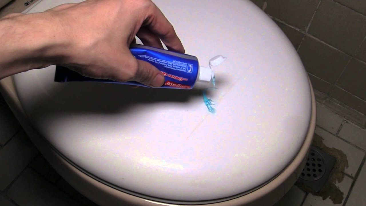 Polish plastic with toothpaste