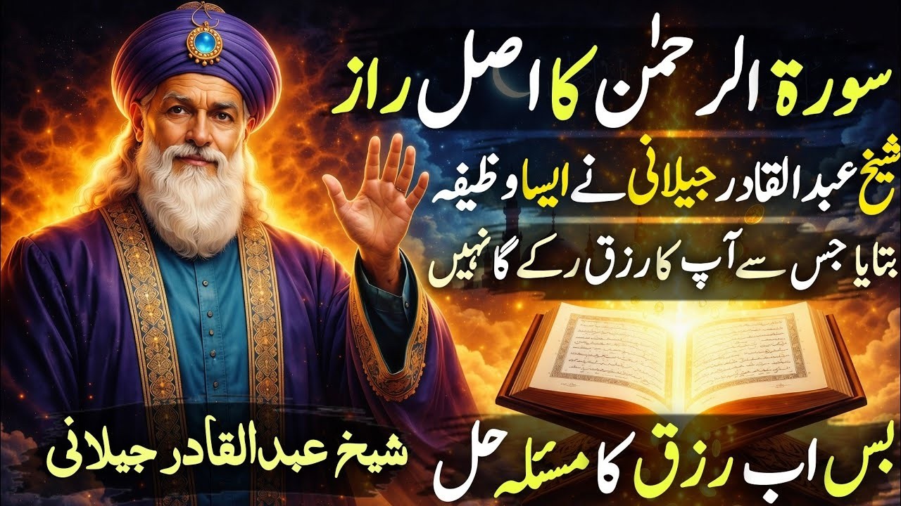 Surah Rahman Ka Asal Raaz | Sheikh Abdul Qadir Jilani Ka Bataya Wazifa | Rizq Aur Izzat Ki Barish