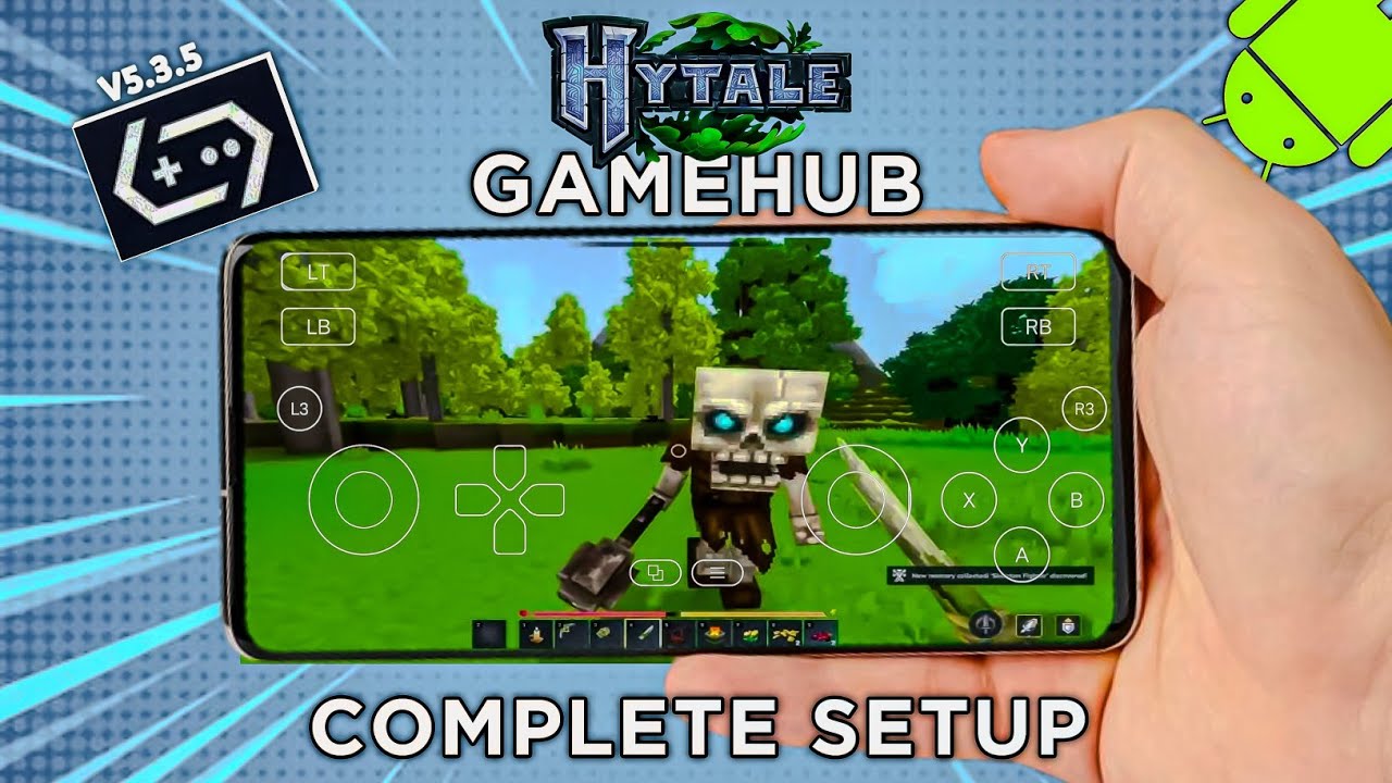 Hytale on Mobile?! Testing the PC Game on Android | Hytale GameHub 5.3.5 Setup & Settings
