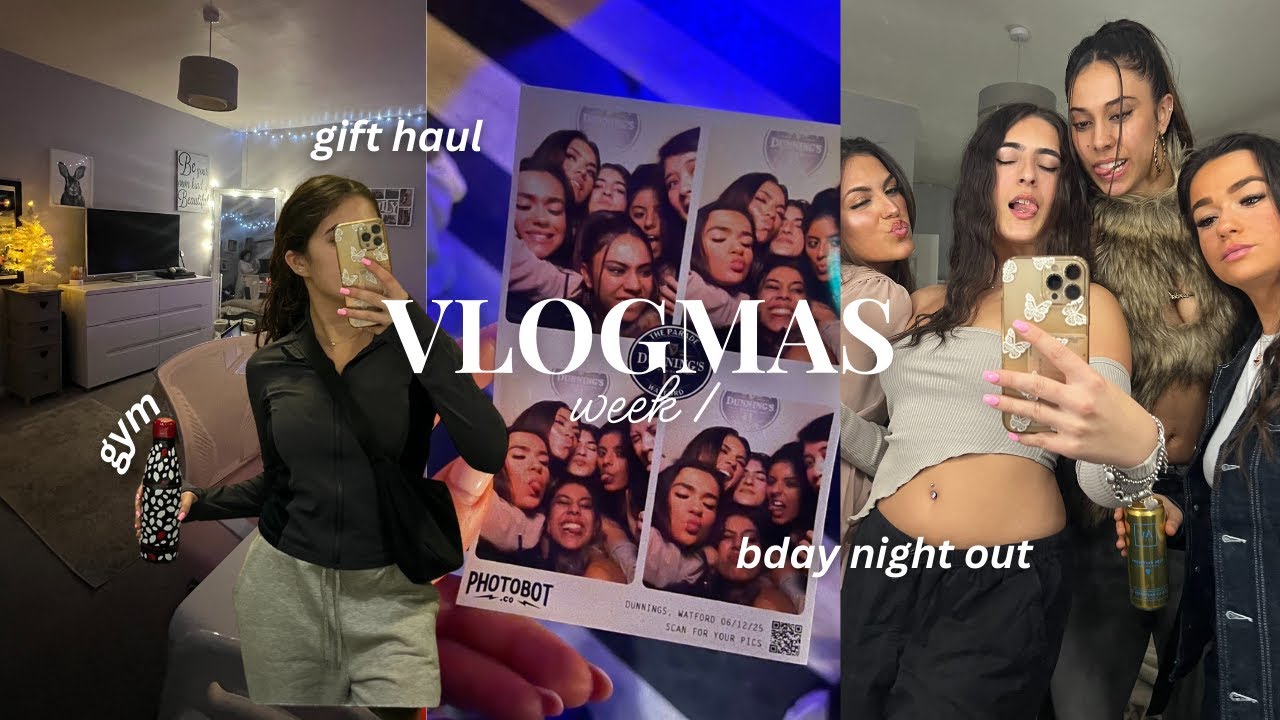 VLOGMAS WEEK 1🎄*huge* gift haul, productive week, girls night out, gym.. ♡