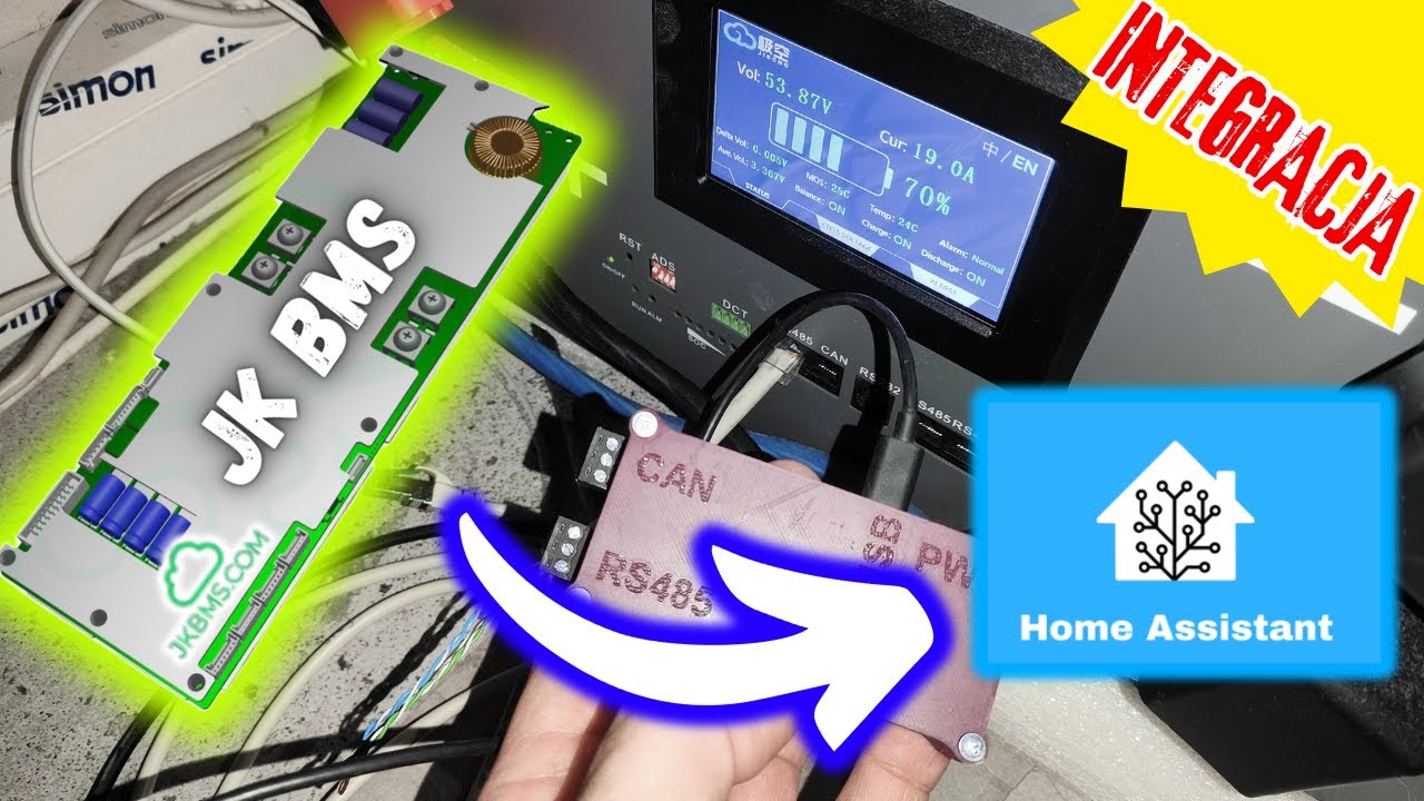 Integracja BMS z HomeAssistant! JKBMS, Modbus, ESPHome, Lilygo