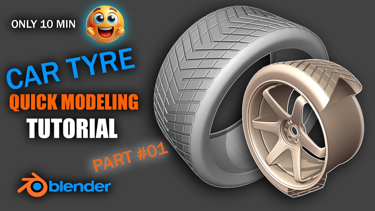 Blender Car Tyre Modeling #01 – Full Tutorial for Beginners | BlenderDisaster
