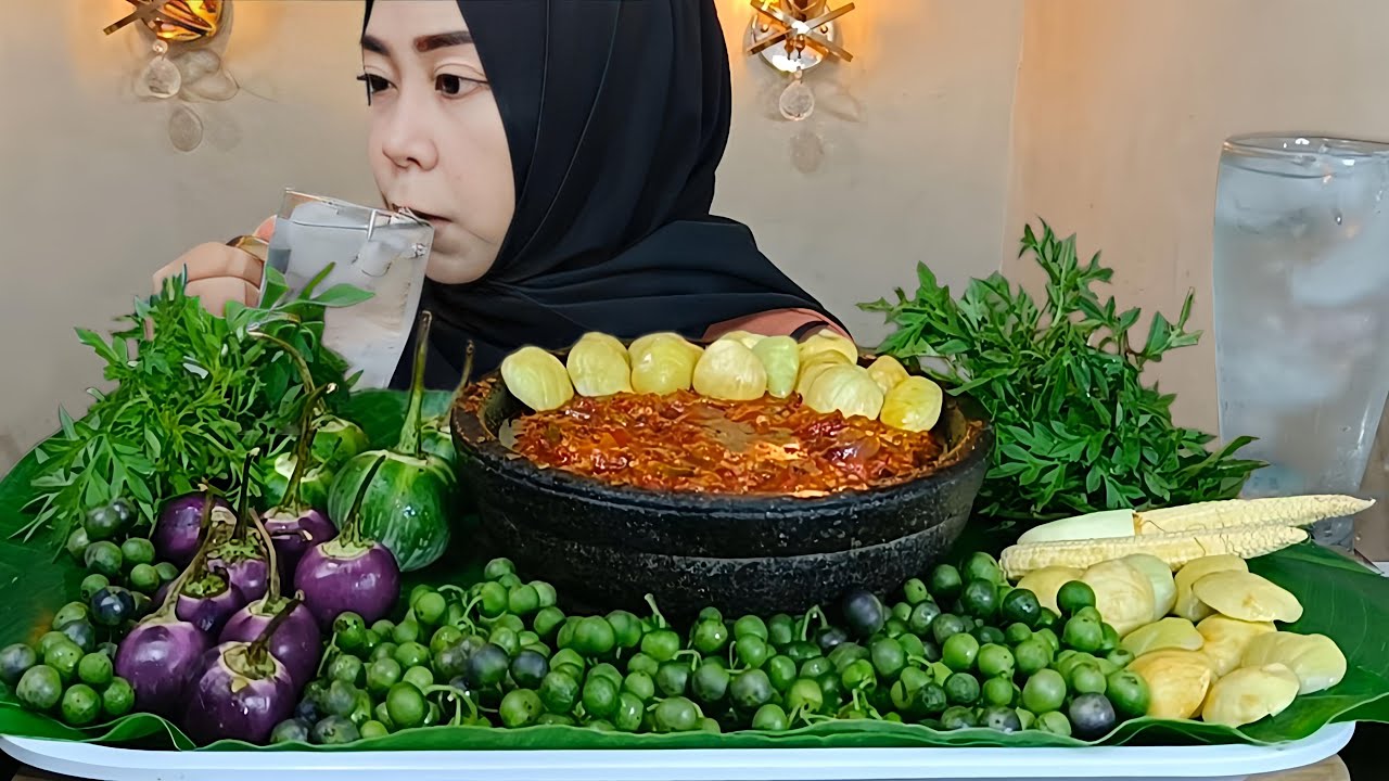 mukbang lalapan mentah tanpa nasi | asmr mukbang
