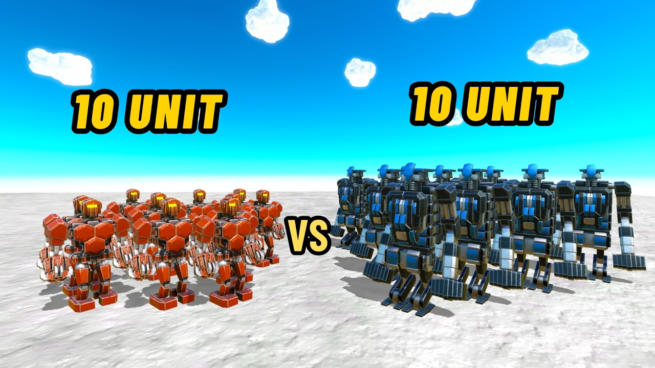 10 vs 10 Robot Tournament age of warbots