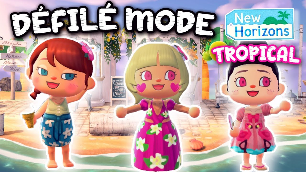 ACNH Défilé TENUES TROPICALES Animal Crossing New Horizons