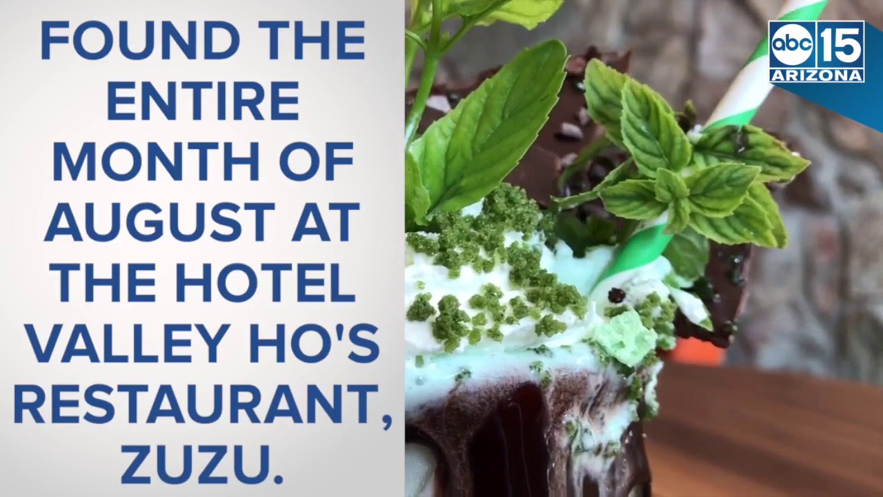 EXTREME MILKSHAKE! Mint Chocolate Madness Showstopper Shake at Hotel Valley Ho - ABC15 Digital