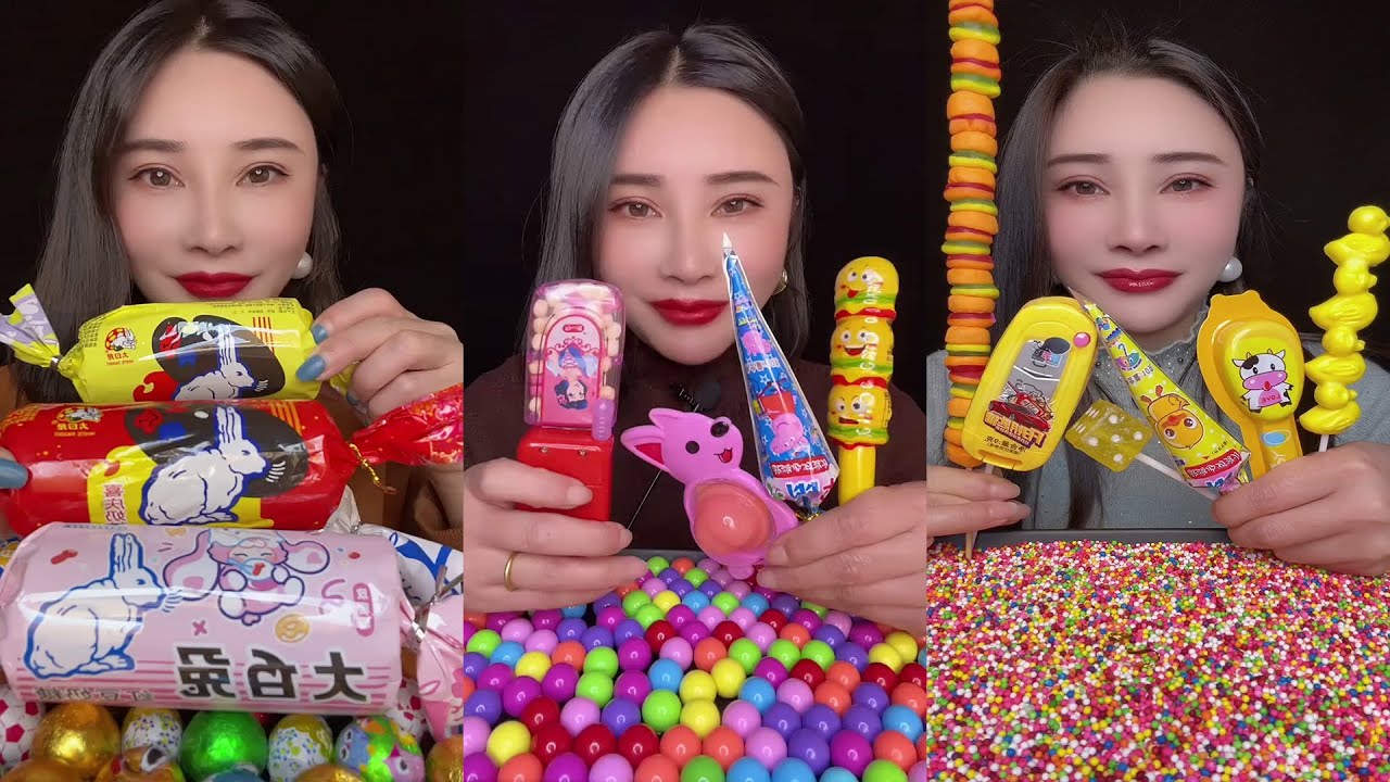 ASMR Конфеты 🍬 Игрушки принцессы 👑 Забавные очки 🤓 Фруктовое желе 🍇 Клубничные лакомства 🍓 EP485