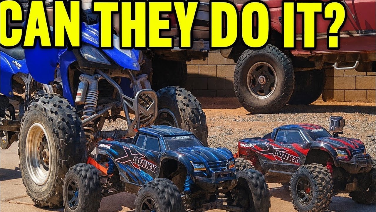 TRAXXAS X-MAXX V1 & V2 vs 350+ lb Quad &ndash; Can These RC Beasts Pull It Off?!