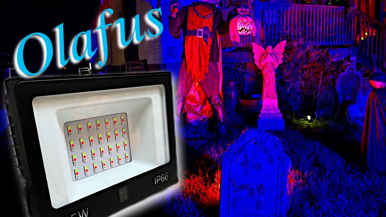 Is THIS $30 OLAFUS Flood Light Perfect For Your Halloween Yard Haunt?