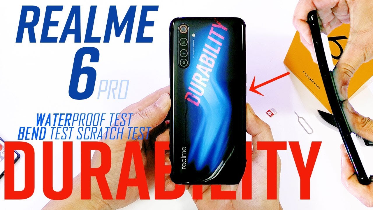 Realme 6 Pro Durability Test- 1st Glass Design BUT IS IT DURABLE? |Waterproof Scratch Test|