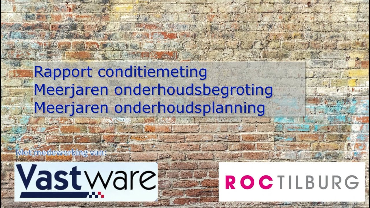 Onderhoudsplan maken van een rapportage van conditiemeting, MJOB, MJOP