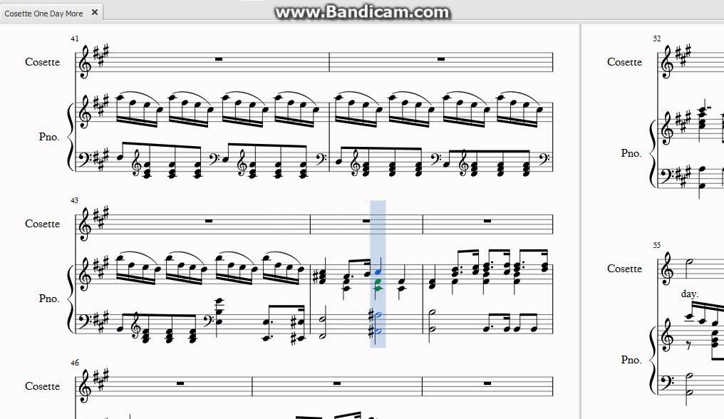 One Day More Cosette's Harmony