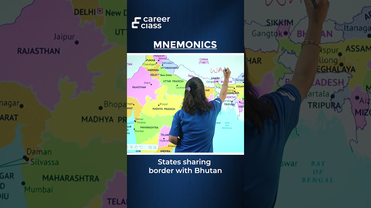 🧠 Mnemonic to Remember Bhutan Border States | APSC & SSC Geography Trick 🌏