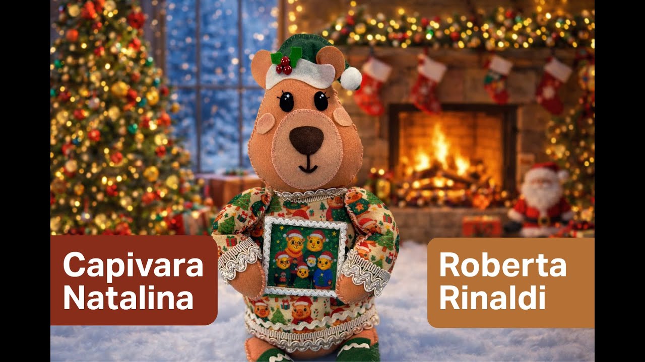 Capivara Natalina em Feltro - Aprenda o Passo a Passo dessa decoração de Natal