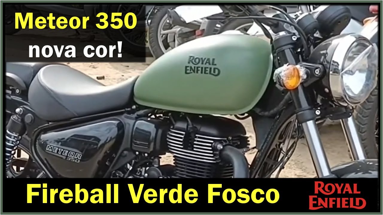 Nova cor verde fosco para a Meteor 350 Royal Enfield! Lançamento em breve. Aprovou?