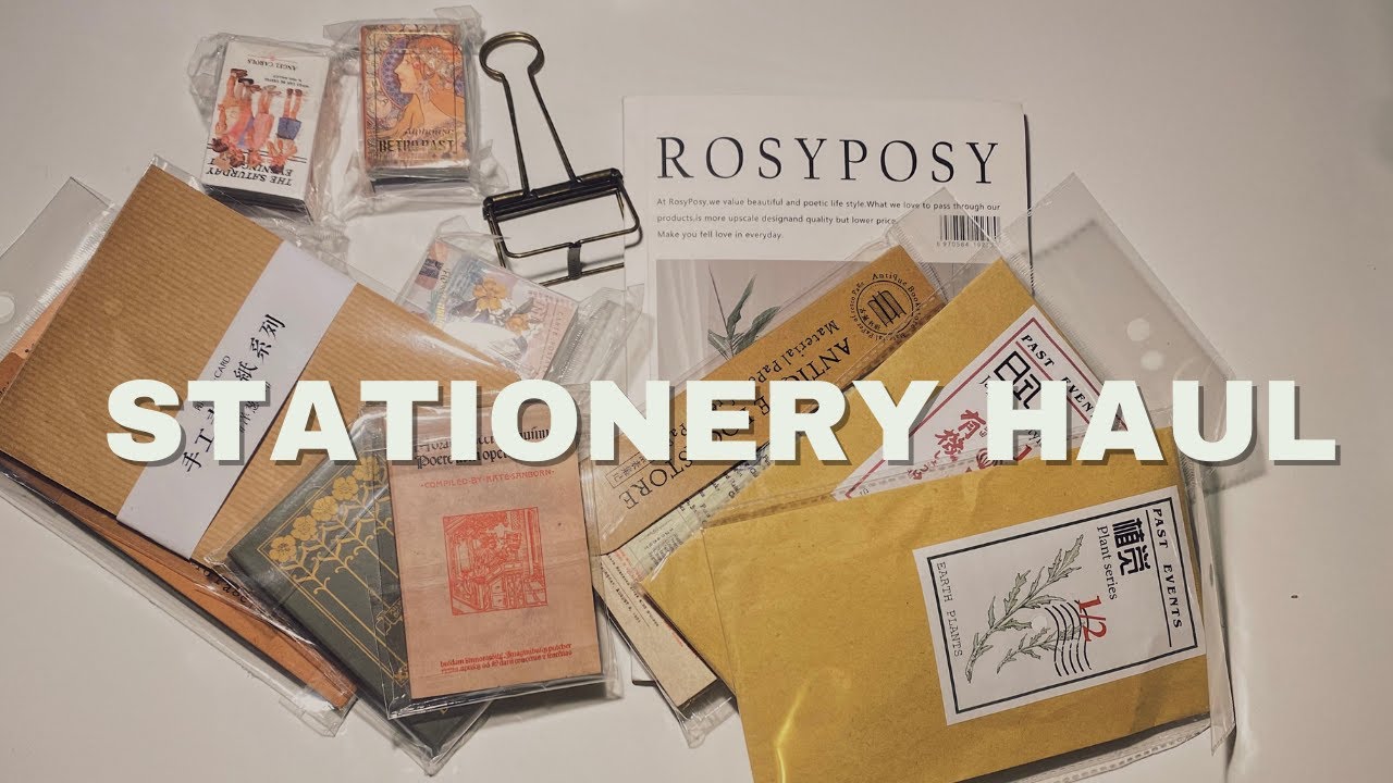 ASMR | Stationery Haul ft. Aliexpress Ep. 003 #vintagejournal​​ #stationeryhaul​ #paperasmr