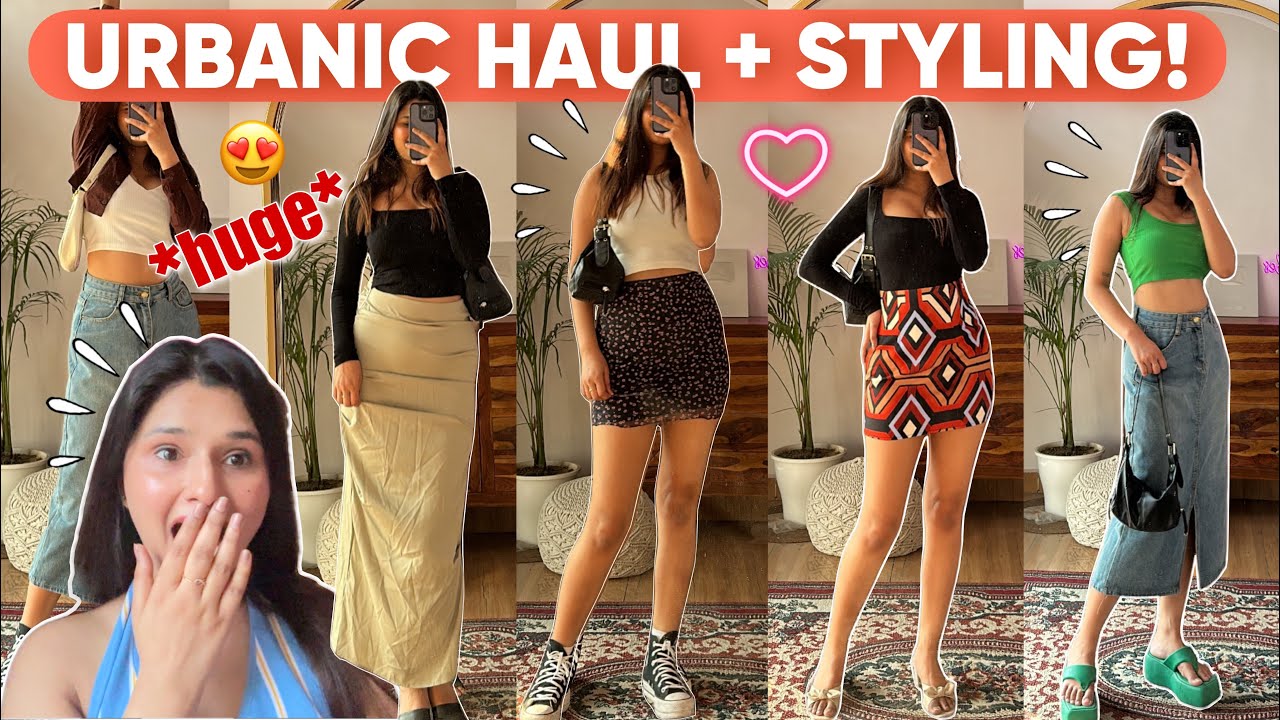 Let’s Style Urbanic Clothes!🥹Trendy & Huge Urbanic Skirts Haul!!😍 || Rupal Yadav #howtostyle