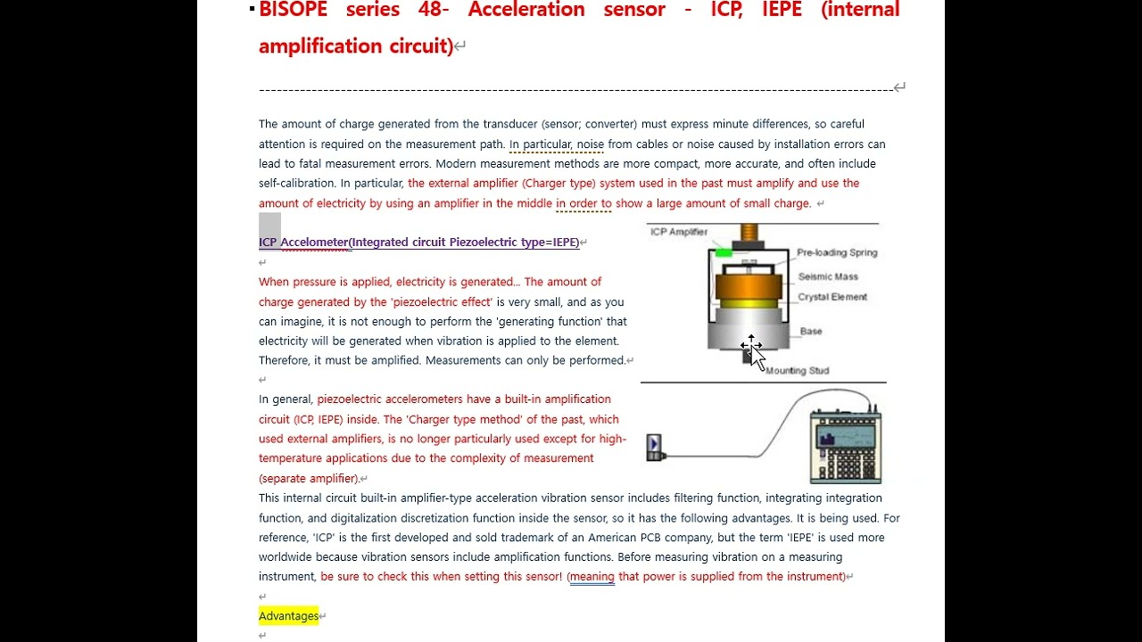 BISOPE series 48  Acceleration sensor   ICP, IEPE internal amplification circuit