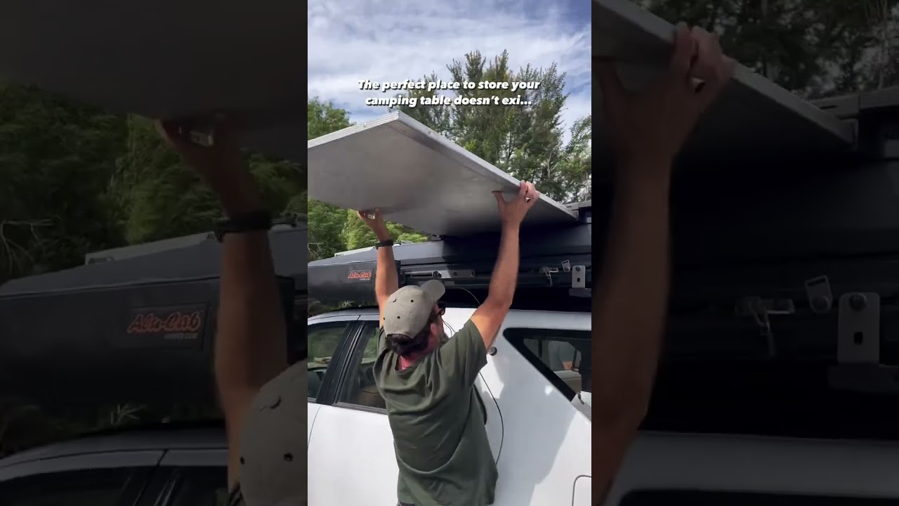 Storage Hack I Alu-Cab Roof Rack Tray with Table Bracket
