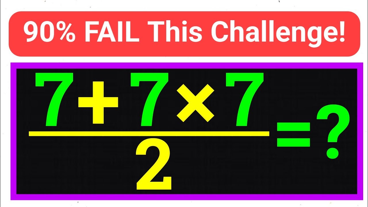 Very Tricky Math challenge That 90% Get It Wrong! | Will you get it Right 😎? 
