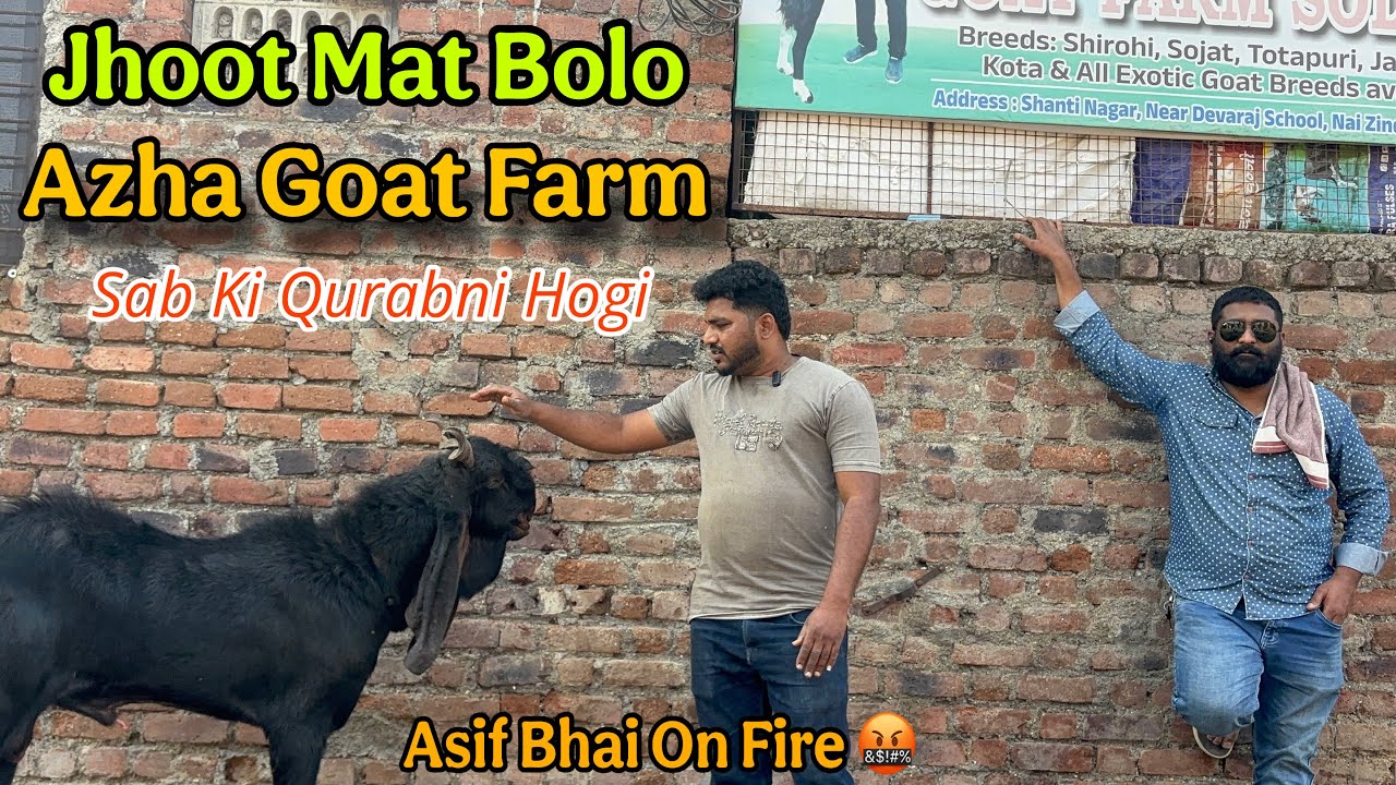 Asif Bhai On Fire Jhoot Mat Bolo Biggest Kota | Azha Goat Farm Solapur 
