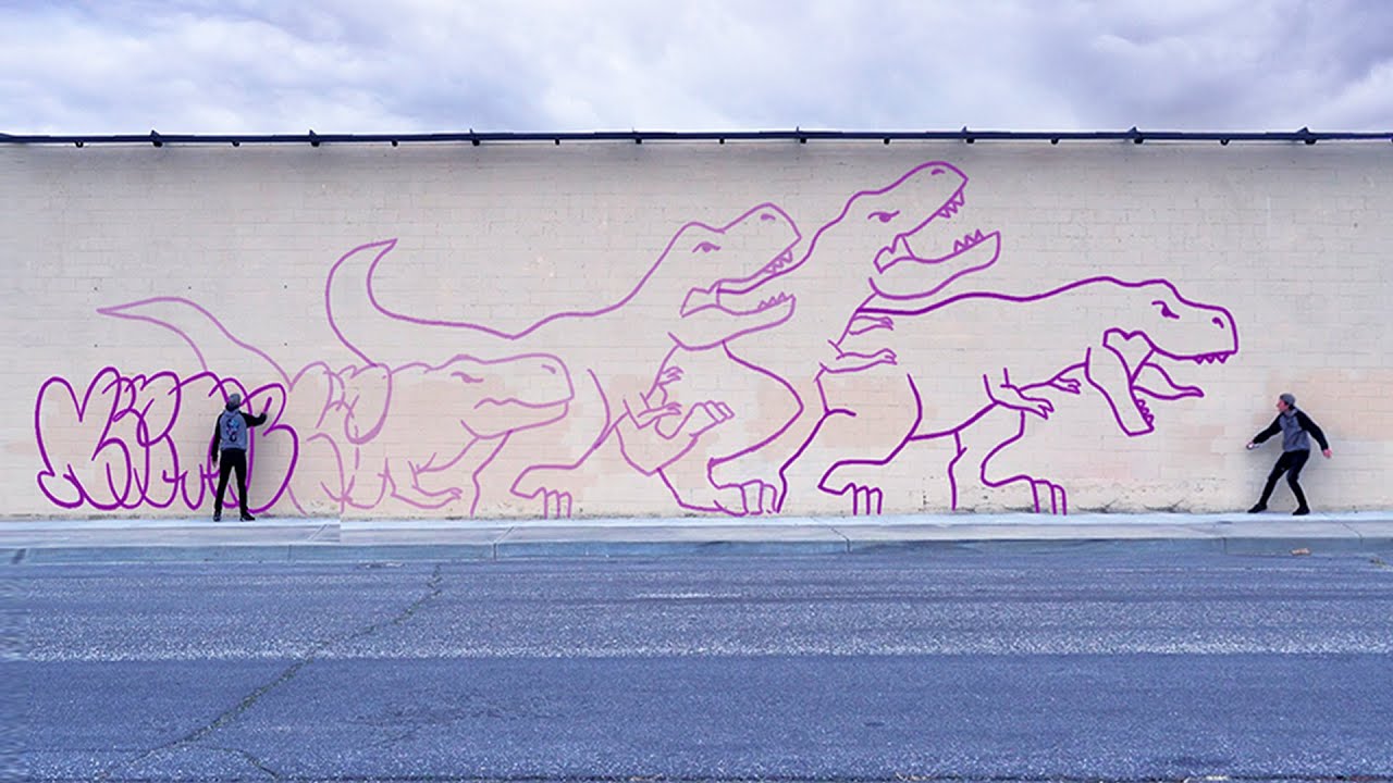 I Made an Epic Animation on this 100 Foot Wall!