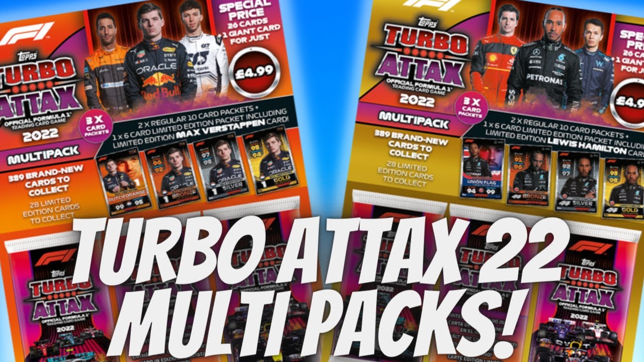 F1 Turbo Attax 22| Opening all Multi packs! Hamilton and Verstappen limited editions + giant cards!