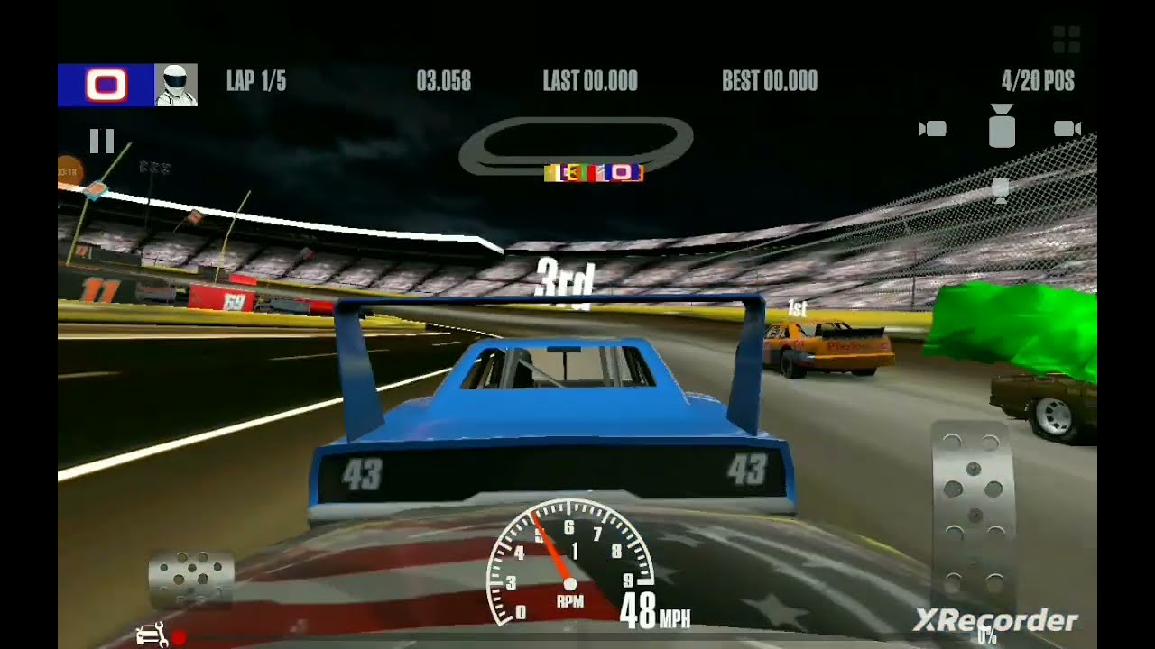 Stock car racing mobile Last couple races of the online weekend mode Races vs 