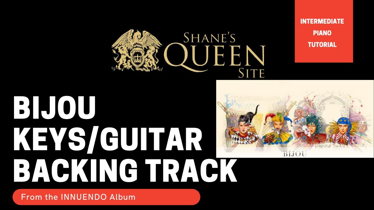Bijou, Queen - Keyboard Synth / Guitar Backing Track : Bijou Piano Tutorial