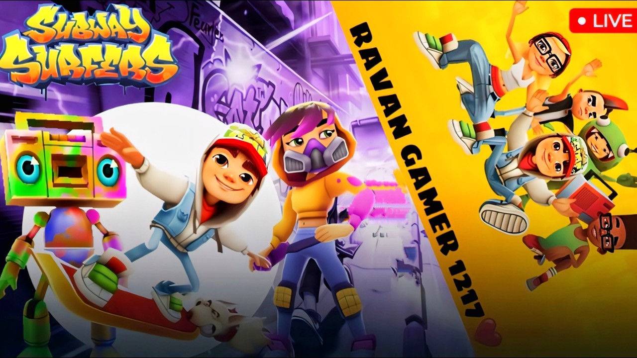 SUBWAY SURFERS  LIVE 🤯😳 NONSTOP RUN & FUN RAVAN GAMER 1217 IS LIVE 🥶