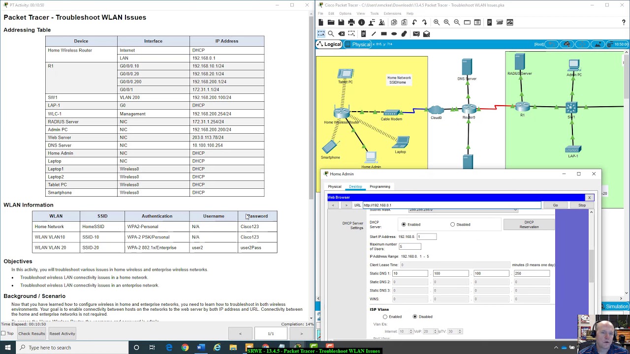 SRWE - 13.4.5 - Troubleshoot WLAN Issues