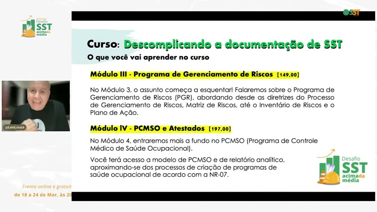 Curso Descomplicando a Documentação de SST