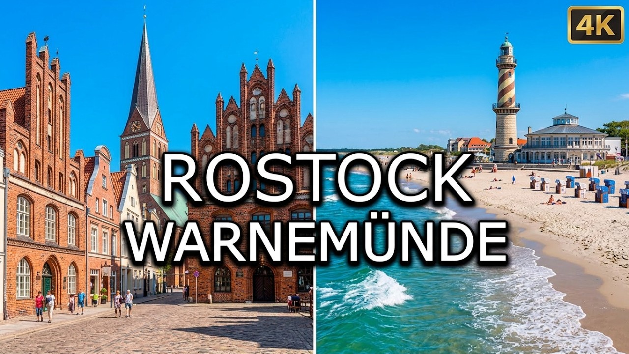 🚶‍♂️ ROSTOCK & WARNEMÜNDE 4K HDR Walking Tour 🇩🇪 | BALTIC SEA & City Walk | No Commentary